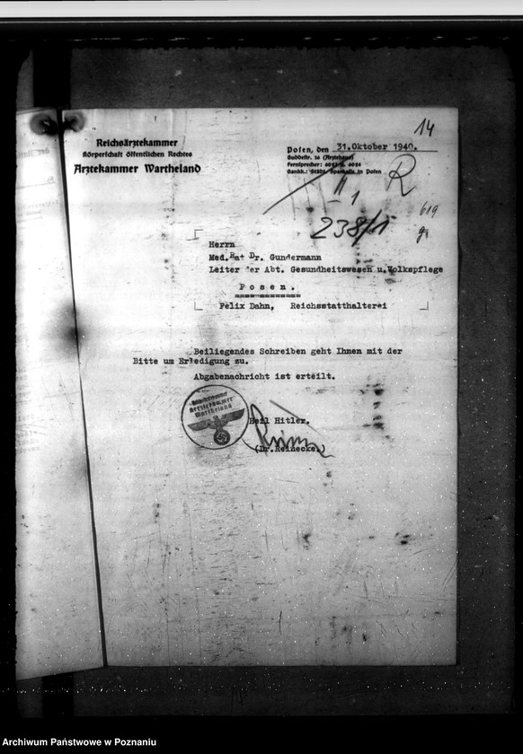 Obraz 18 z jednostki "Tropendiensttauglichkeit. Erholungsfürsorge für Volksdeutsche. Untersuchung der Leistungspolen durch die Gesundheitsämter. Tauglichteitsuntersuchung für das Lehramt."