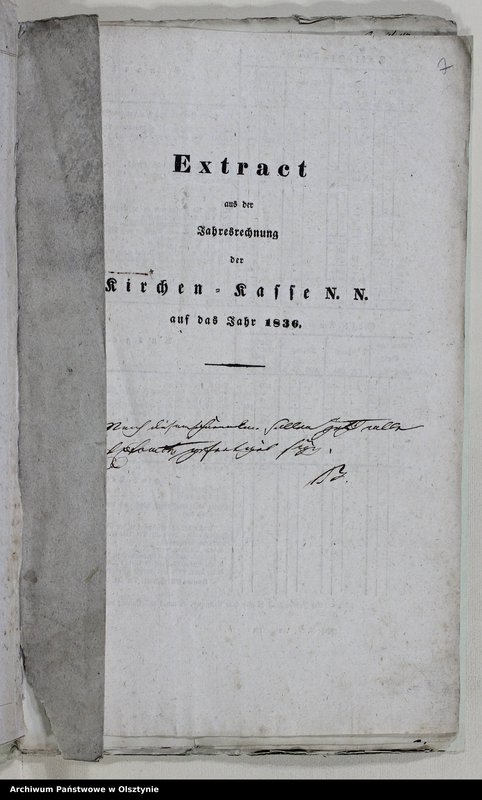 image.from.unit.number "Ertract aus der Jahres Rechnung der Kirchen Kasse zu Saalfeld"