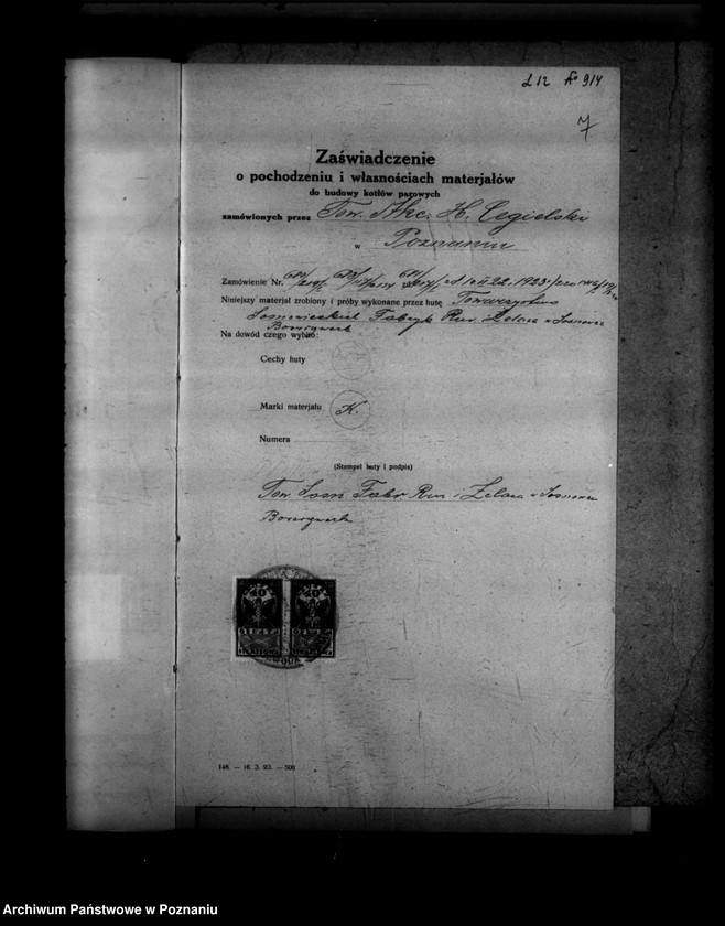 Obraz 11 z jednostki "Frydrychowicz, majętność Chlewiska powiat szamotulski nr 5762"