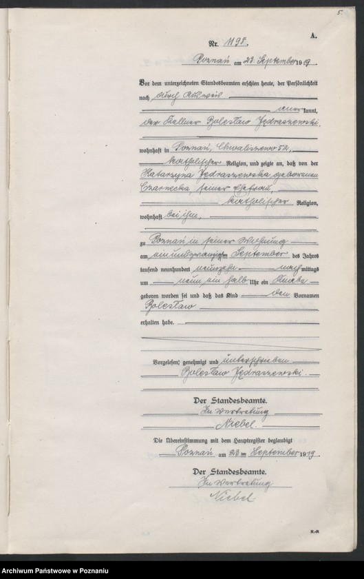 Obraz 7 z jednostki "Księga urodzeń odpis tom IV [Rejestr poboczny urodzeń]"