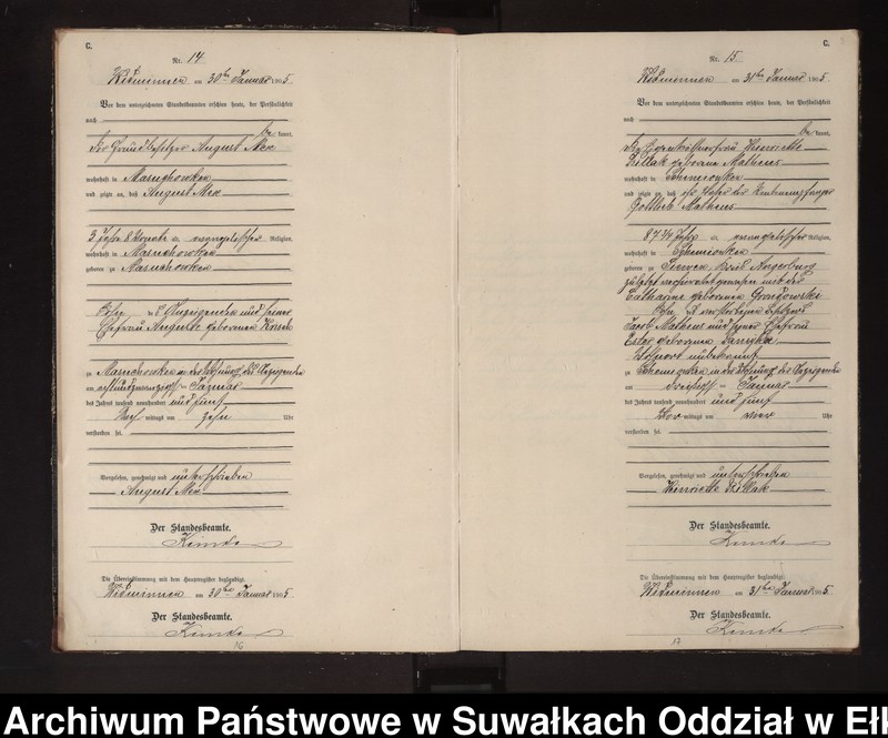 image.from.unit.number "Sterbe-Neben-Register des Preussischen Standes-Amtes Widminnen Kreis Loetzen"