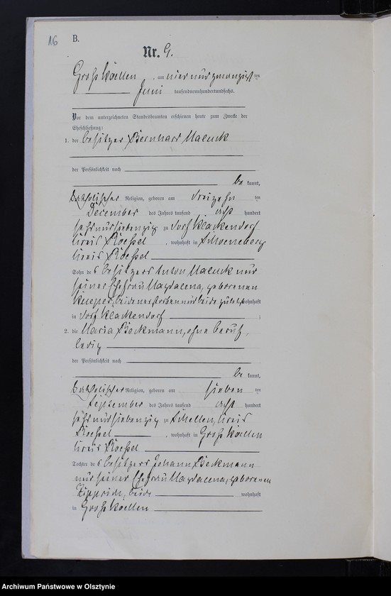 Obraz 18 z jednostki "Heirats-Neben-Register Nr 1 - 24"