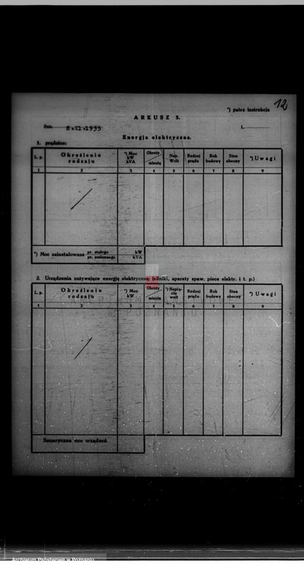 Obraz 19 z jednostki "Kwestionariusz Gazowni Miejskiej w Milosławiu powiat wrzesiński"