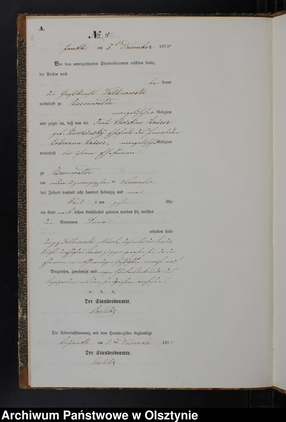 Obraz 11 z jednostki "Geburts-Neben-Register Nr 1 - 13"