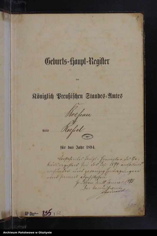 image.from.unit.number "Geburts-Haupt-Register Nr 1 - 98"
