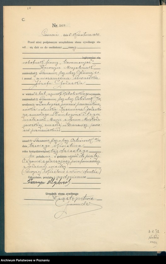 Obraz 12 z jednostki "Księga miejscowa zgonów tom II [Rejestr główny zgonów]"