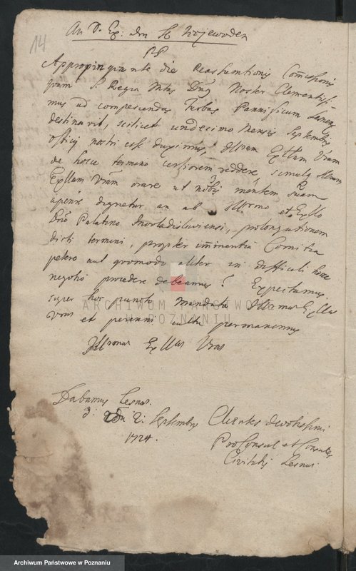 Obraz 16 z jednostki "Manuale expeditionum. Księga radziecka - korespondencja; język niemiecki, polski, łaciński"