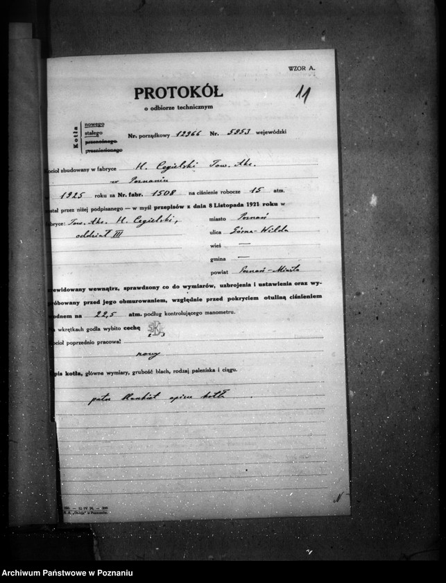 Obraz 14 z jednostki "H. Cegielski - T. A. Poznań nr woj. kotła 5953"