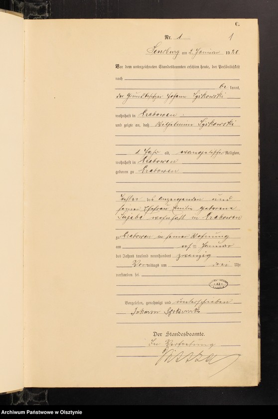 image.from.unit.number "Sterbe-Haupt-Register Nr 1-211"