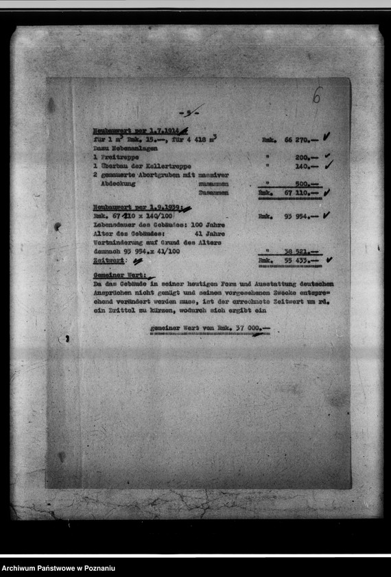 Obraz 9 z jednostki "Gauerziehungsheim Posen. Hauptgelände. Schätzungsbericht."