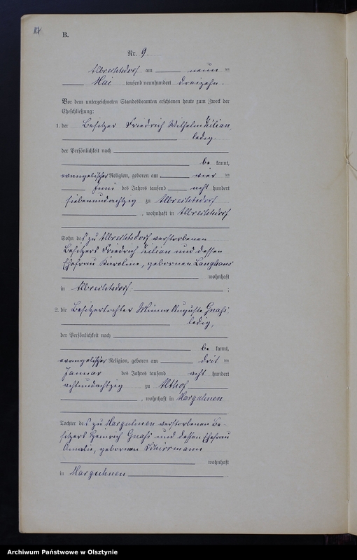 image.from.unit.number "Heiraths-Neben-Register Nr 1 - 18 [ Księga małżeństw - wtóropis ]"