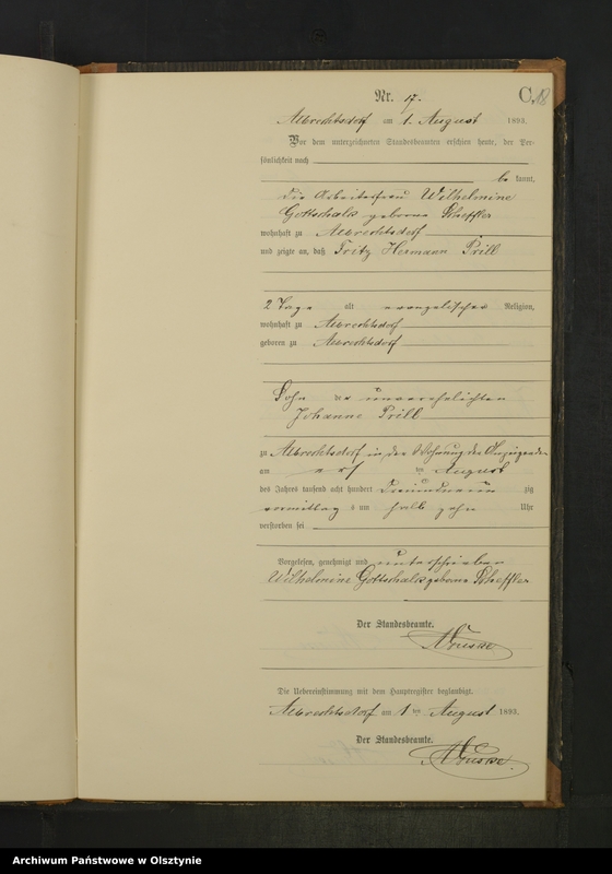 image.from.unit.number "Sterbe-Neben-Register Nr 1 - 33"