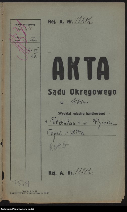 Obraz 2 z jednostki "Rywka Fogel i s-ka „Reduton” – wyrób i sprzedaż wigoniowych chustek"