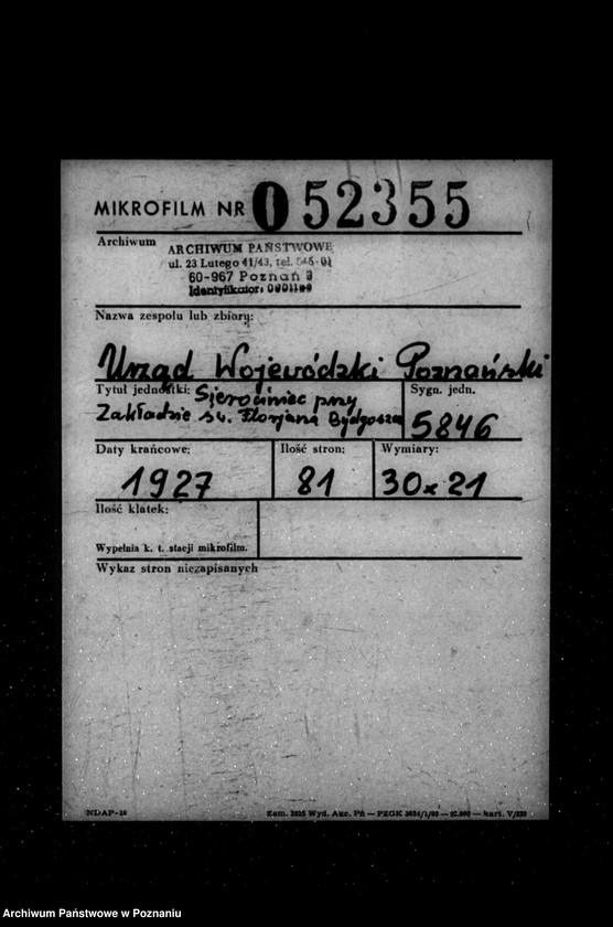 Obraz 2 z jednostki "Sierociniec przy Zakładzie św. Floriana w Bydgoszczy"