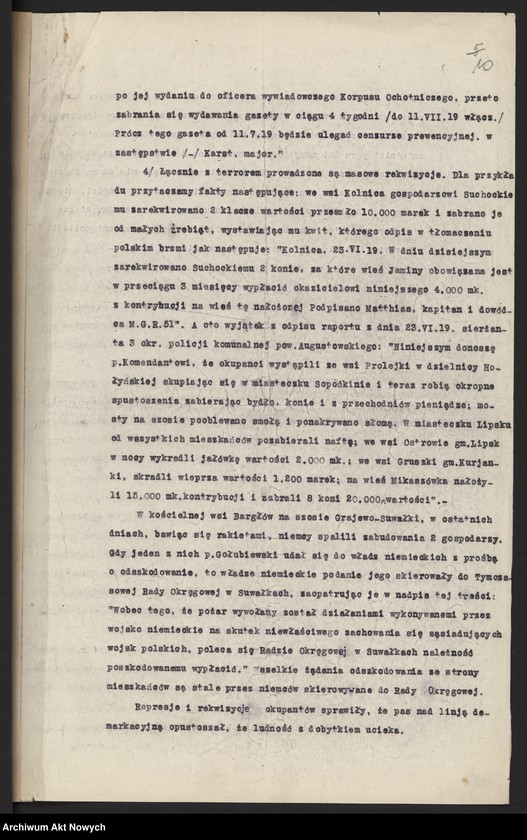 image.from.unit.number "Litwa, Suwalskie (rezolucje i memoriały w sprawie przełączenia do Polski), tom I"