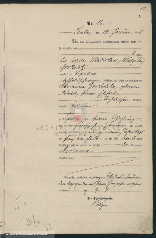 Obraz 16 z jednostki "Geburts-Haupt-Register"