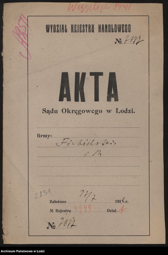 Obraz 3 z jednostki "Firma „Finkelsztein i S-ka – handel wodą sodową i owocami"