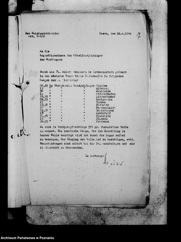 Obraz 11 z jednostki "Okólniki i zarządzenia dla Landjahrlager"