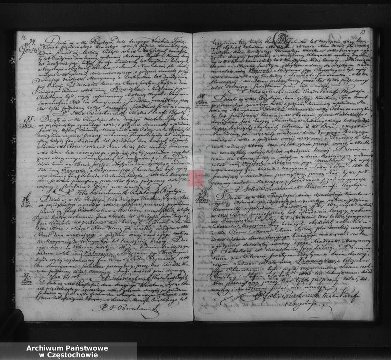 Obraz 9 z jednostki "Księga duplikat [akt] urodzonych, zaślubionych i zmarłych Parafii Przystajń w w okręgu częstochowskim, dekanacie krzepickim z roku 1854"