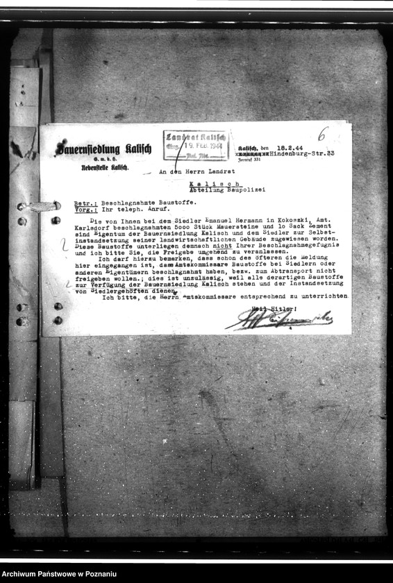 Obraz 10 z jednostki "Beschlagnahme von Baustoffen"