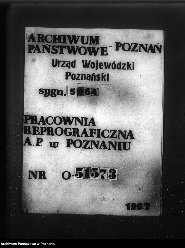 Obraz 1 z jednostki "/Opisy techniczne i rysunki projektu napowietrznych linii elektrycznych 30 km z Poznania do Gostynia przez Zaniemyśl Dolsk oraz z Poznania do Rogoźna przez Oborniki/"