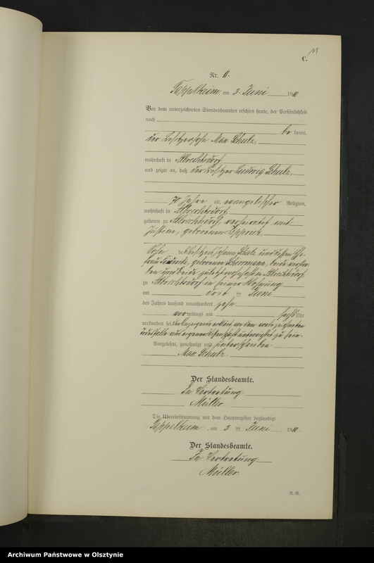 image.from.unit.number "Sterbe-Neben-Register Nr 1 - 25"