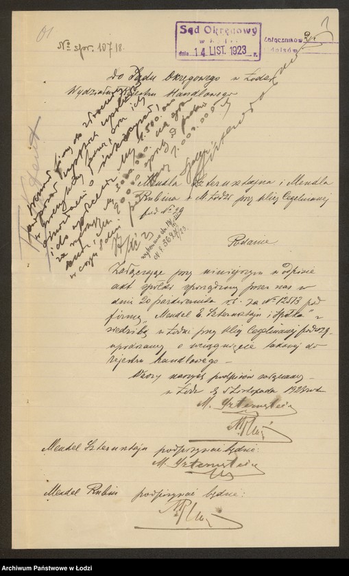 Obraz 3 z jednostki "Mendel Stersztein i Mendel Rubin – handel manufakturą"