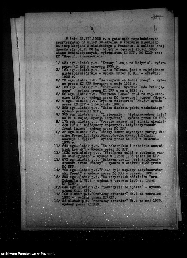 Obraz 8 z jednostki "Sprawozdania sytuacyjne okresowe ze stanu bezpieczeństwa /nr 7-12// za miesiące lipiec-grudzień 1935 r."