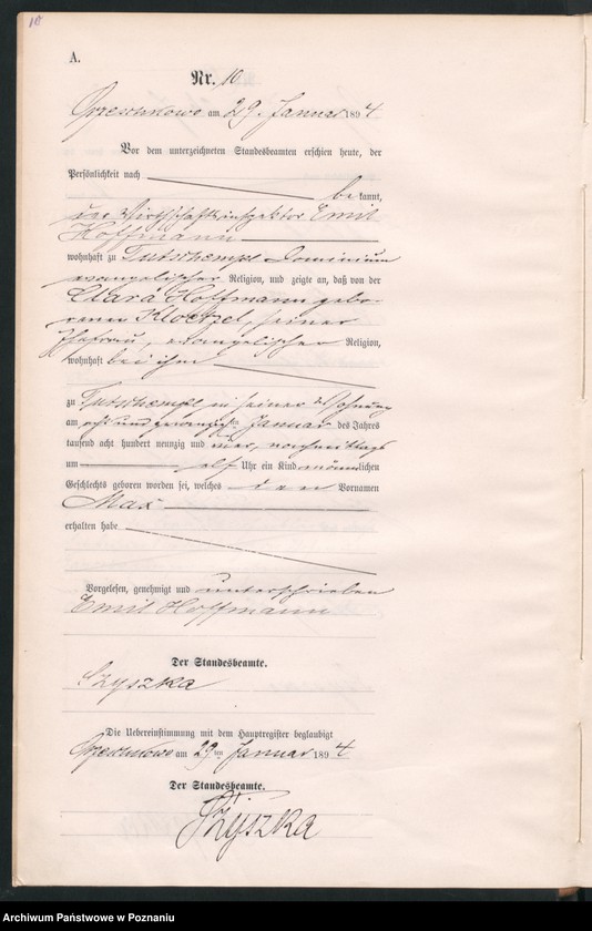 Obraz 13 z jednostki "Księga urodzeń"