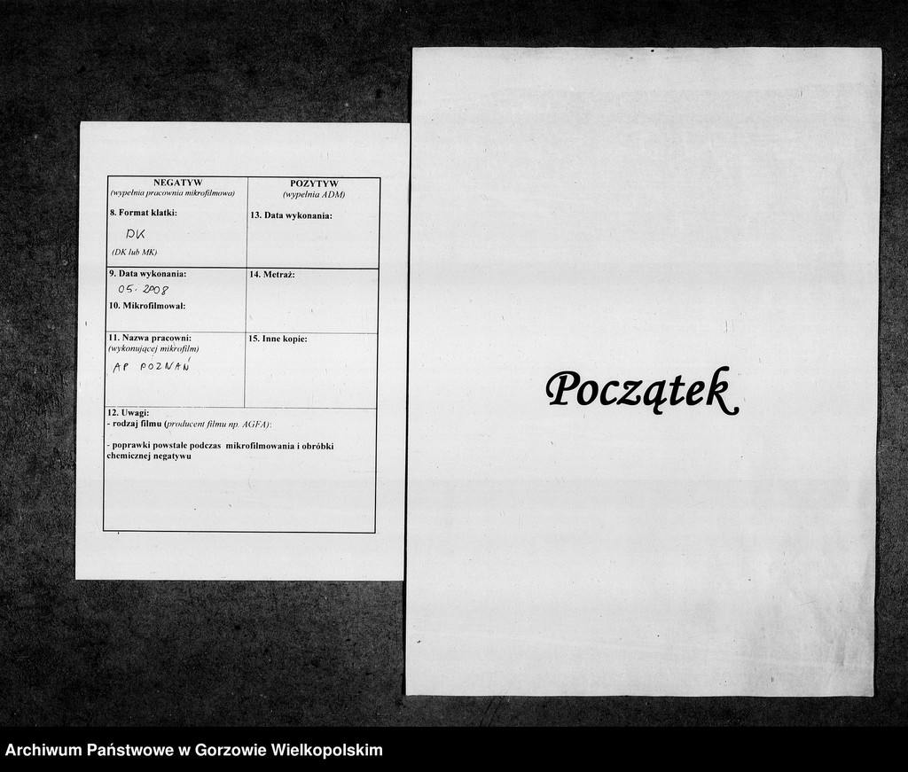 image.from.unit.number "Duplikate der Kirchenbücher von Wepritz und Friedrichstadt (Wieprzyce i przedmieście Gorzowa Wielkopolskiego), Giesen (Jeże)"