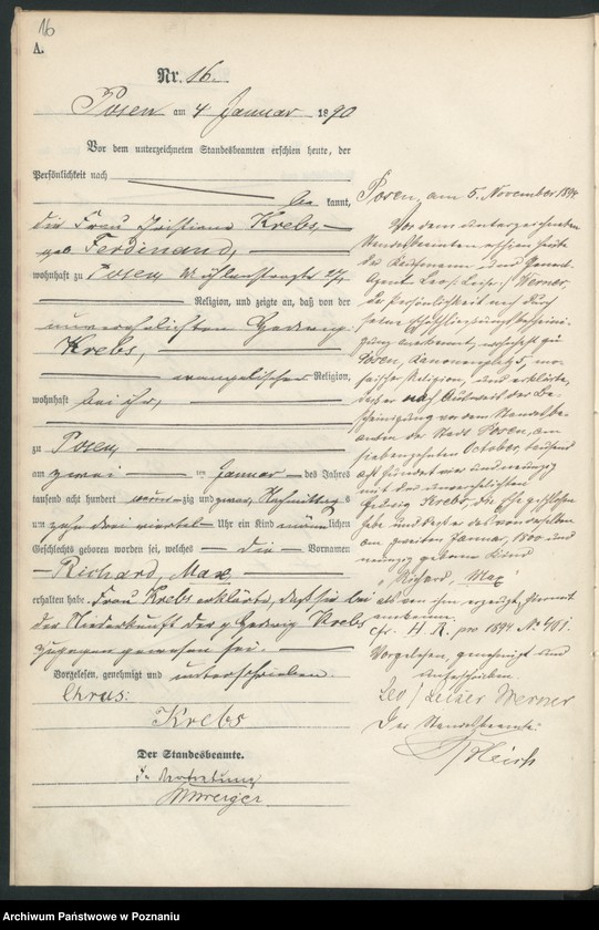 Obraz 19 z jednostki "Księga urodzeń t. I"