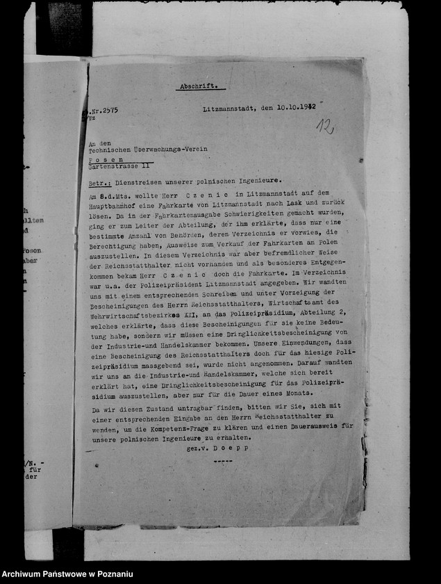 Obraz 16 z jednostki "Uprawnienia Polaków zatrudnionych w technicznej inspekcji do korzystania z publicznych środków komunikacyjnych"