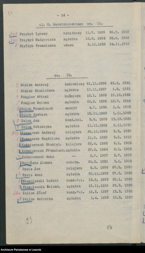 Obraz 17 z jednostki "[Obwód X - głosuje w Szkole Powszechnej Pomocniczej /listy wyborców/]"