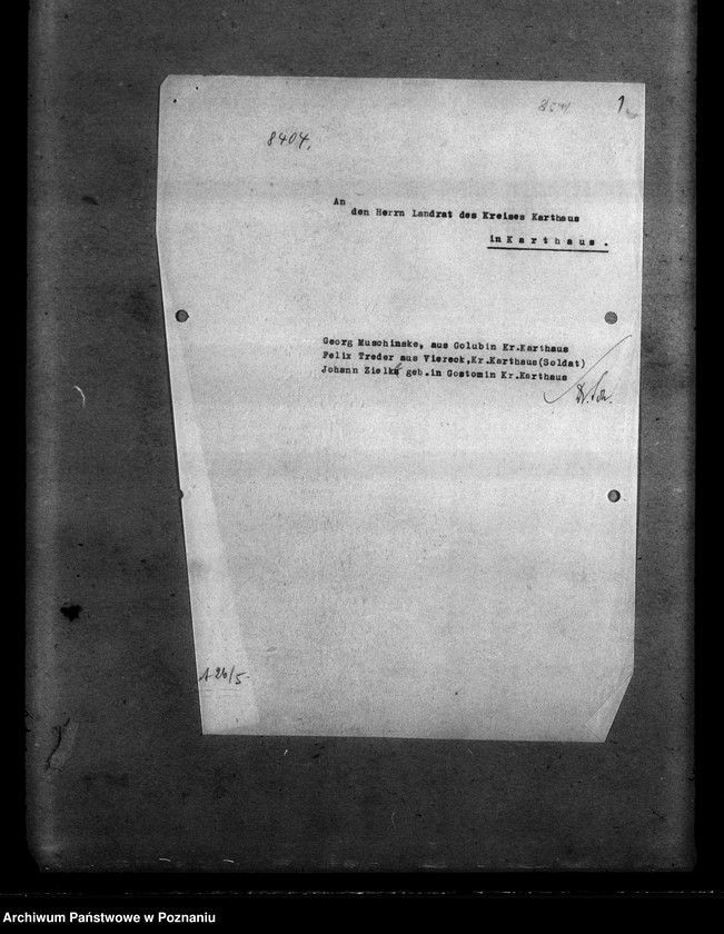 Obraz 5 z jednostki "Amtliche Meldungen Kreis Karthaus (Kartuzy)"
