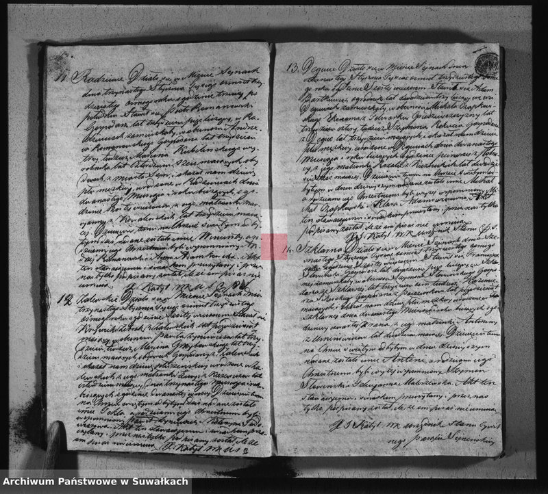 image.from.unit.number "Księga duplikat akt urodzonych, zaślubionych i umarłych w parafii sejneńskiey w roku 1838"