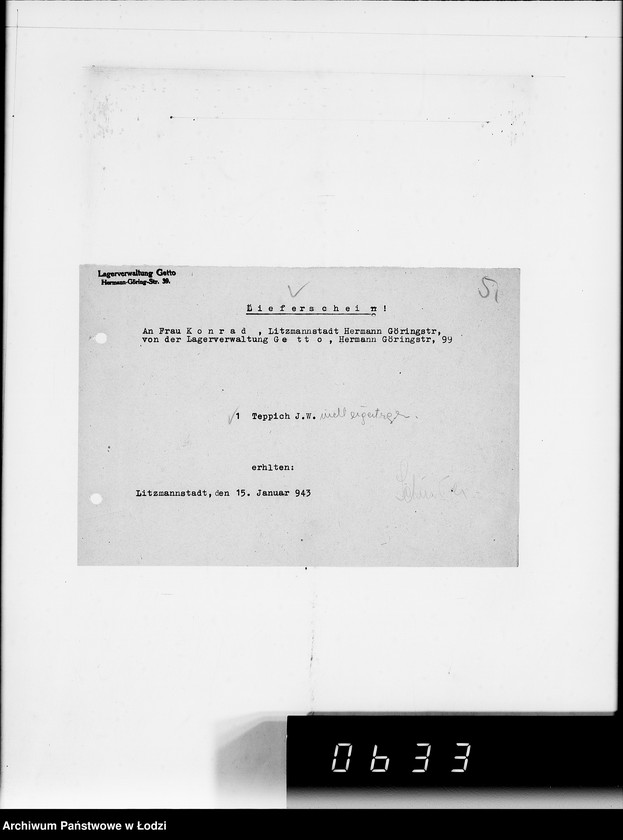 Obraz 9 z jednostki "Beschlagnahme Ausgangsbelege"