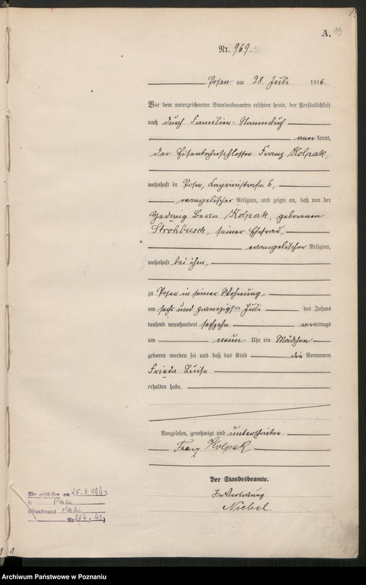 Obraz 15 z jednostki "Księga miejscowa urodzeń tom III [Rejestr główny urodzeń]"