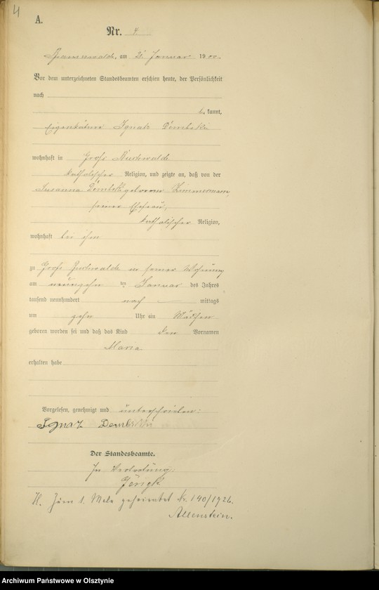 image.from.unit.number "Geburts-Haupt-Register Nr 1 - 78"
