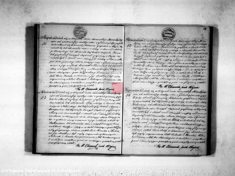 image.from.unit.number "Duplikat aktu urodzonych, zaślubionych i zmarłych parafii wigierskiej z roku 1866"