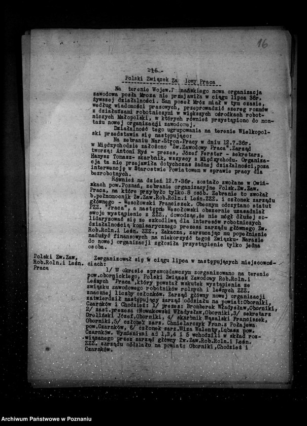 Obraz 20 z jednostki "Sprawozdania okresowe ze stanu bezpieczeństwa za miesiące lipiec-grudzień 1936 r. /nr 7-12/"