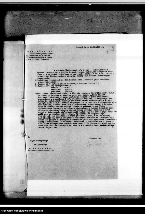 Obraz 18 z jednostki "Okręgowy Sąd Związkowy w Poznaniu"