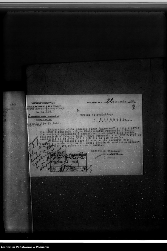 Obraz 12 z jednostki "Zakłady mechaniczne "Agromech" Poznań-Sołacz-Urbanowo nr woj. kotła 6431"