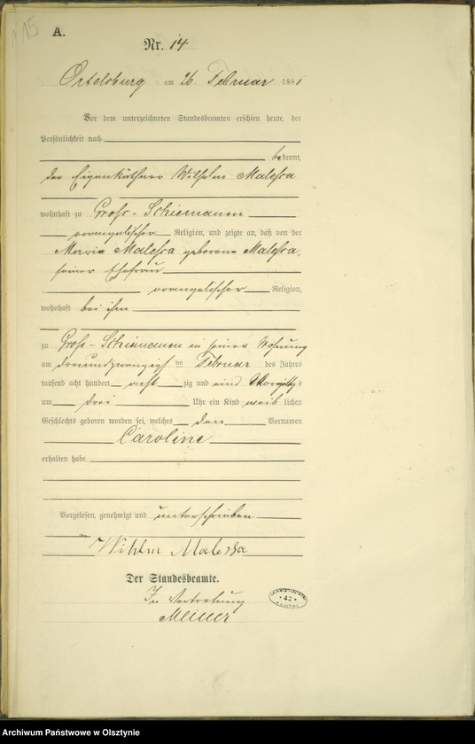 image.from.unit.number "Geburts-Haupt-Register Nr 1 - 99"