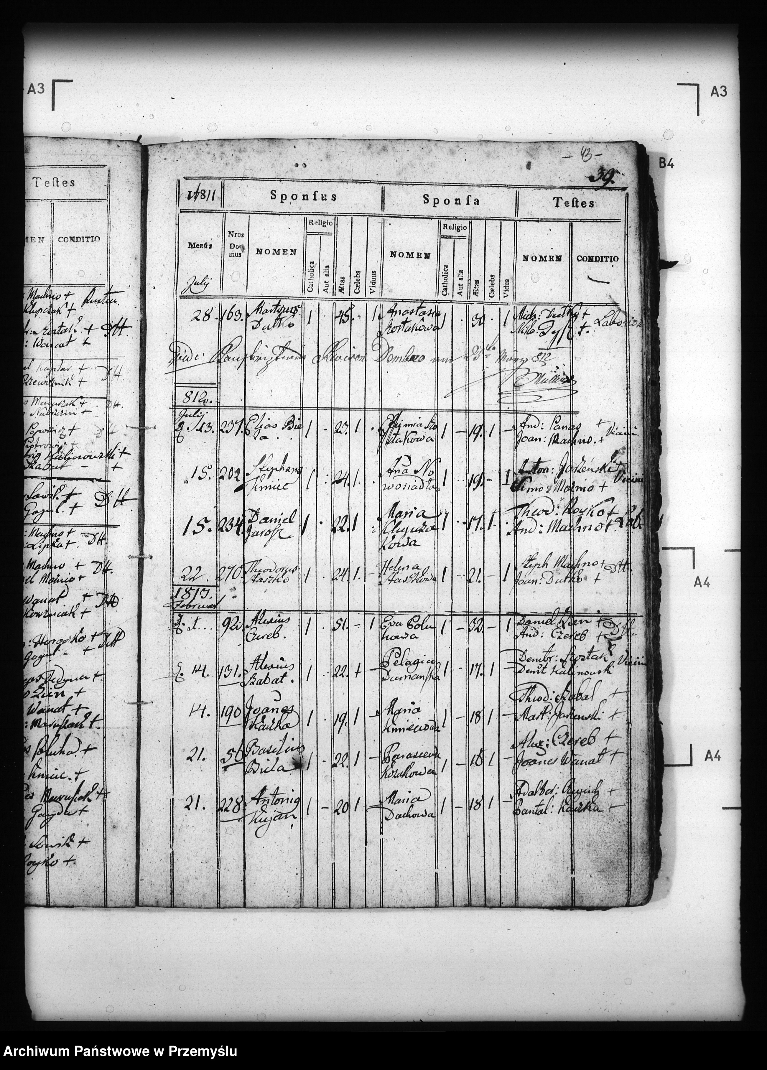 Skan z jednostki: [Księga małżeństw wsi Dębno (dekanat Dębno)]