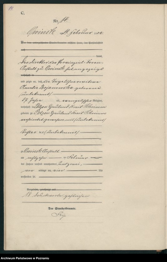 Obraz 16 z jednostki "Sterbe-Haupt-Register"