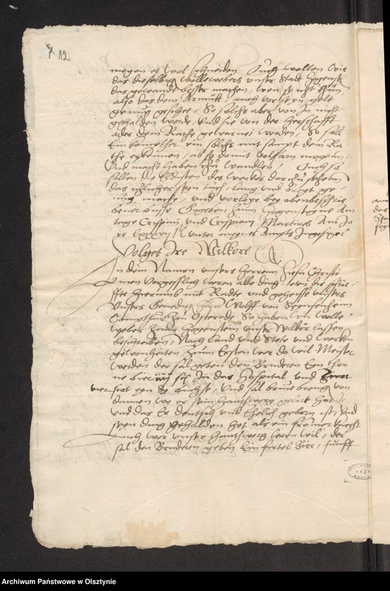 image.from.unit.number "Hohenstein [ Olsztynek].Tuchmacher. Gewerksrolle (darin n. Rolle v. [von] J. [Jahre] 1439)"