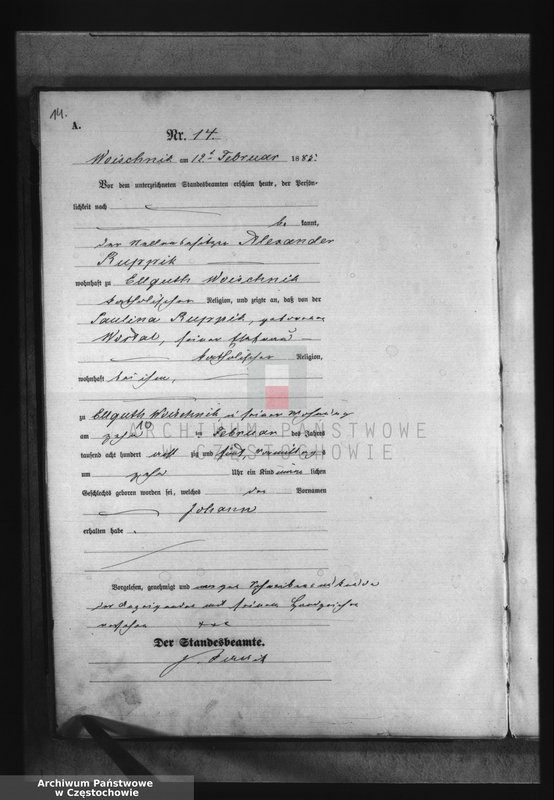 image.from.unit.number "[Pierwopis aktów urodzeń z 1885 roku]."