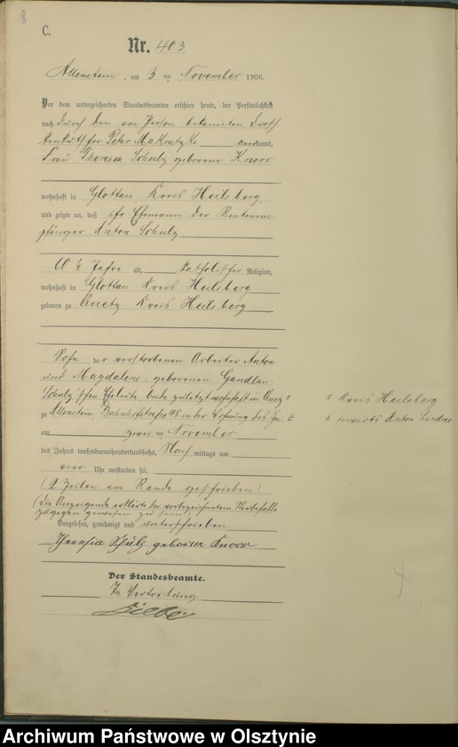 image.from.unit.number "Sterbe-Haupt-Register Tom II, Nr 398-510"