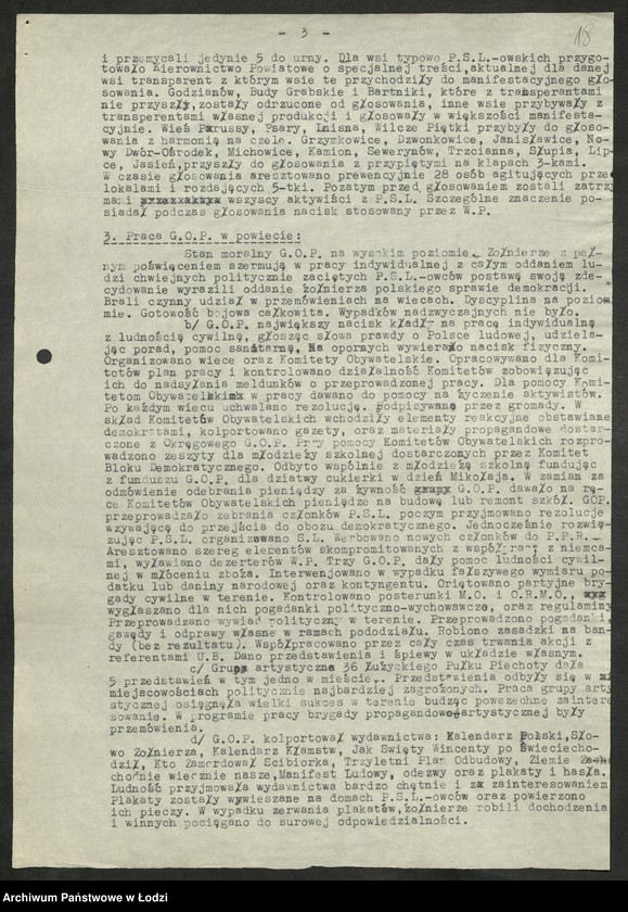 Obraz 19 z jednostki "Wybory do Sejmu okręg VII Skierniewice [- sprawozdania z przebiegu akcji wyborczej i głosowania, składy osobowe Obwodowych Komisji Wyborczych]"