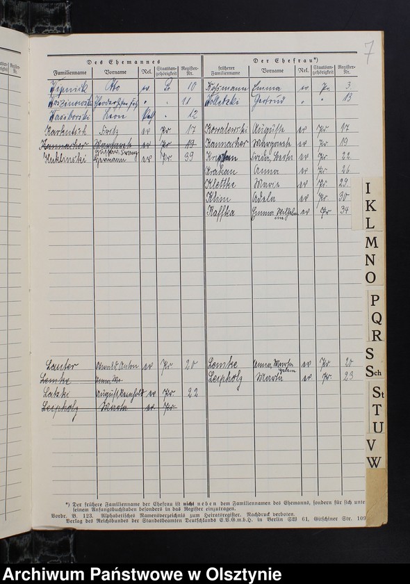 image.from.unit.number "Alphabetisches Namenverzeichnis zum Heirathregister"